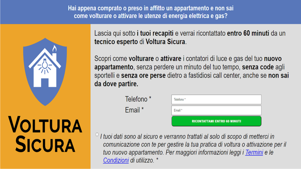 Landing Page VolturaSicura